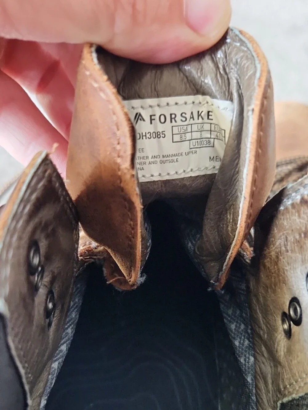 Forsake Brown Leather Lace-Up Men's Outdoor Boots